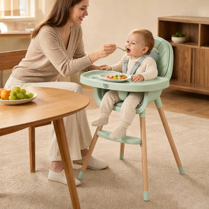 Convertible High Chair with 5-Point Harness for Babies and Toddlers