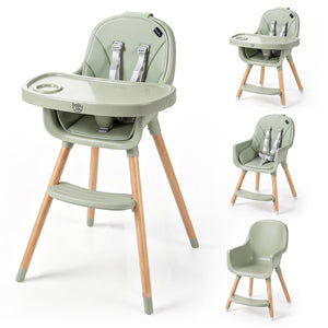 Convertible High Chair with 5-Point Harness for Babies and Toddlers