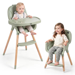 Convertible High Chair with 5-Point Harness for Babies and Toddlers