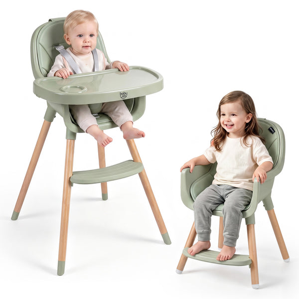 Convertible High Chair with 5-Point Harness for Babies and Toddlers