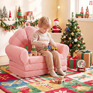 Convertible Kids Sofa 2-in-1 Fold out Toddler Couch Chair