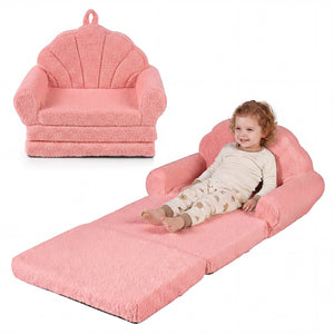 Convertible Kids Sofa 2-in-1 Fold out Toddler Couch Chair