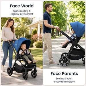 Convertible Travel Baby Stroller with Car Seat Adapters