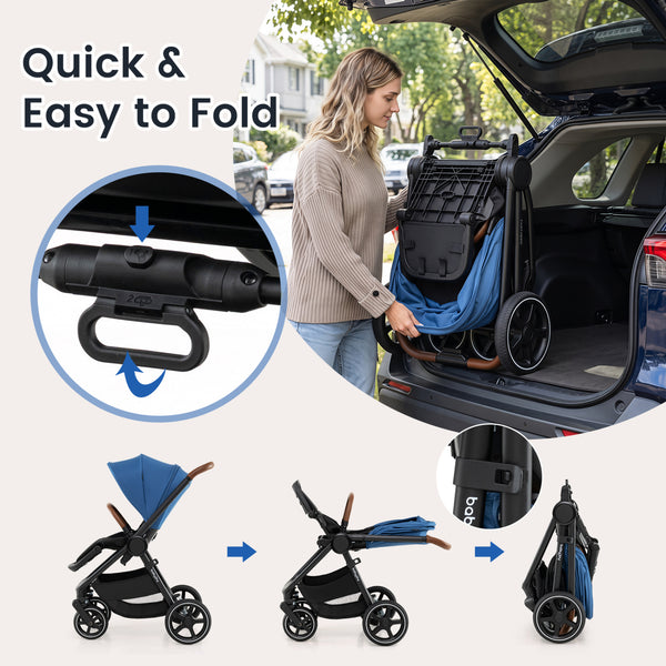 Convertible Travel Baby Stroller with Car Seat Adapters