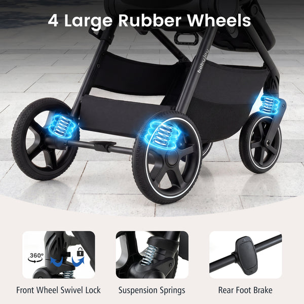 Convertible Travel Baby Stroller with Car Seat Adapters