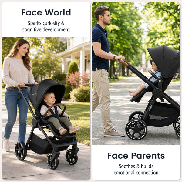 Convertible Travel Baby Stroller with Car Seat Adapters