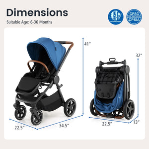 Convertible Travel Baby Stroller with Car Seat Adapters