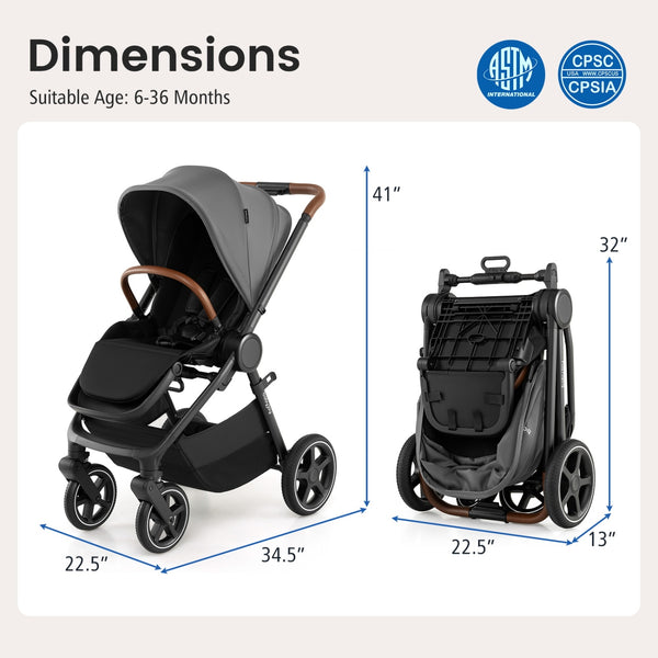 Convertible Travel Baby Stroller with Car Seat Adapters