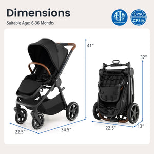 Convertible Travel Baby Stroller with Car Seat Adapters
