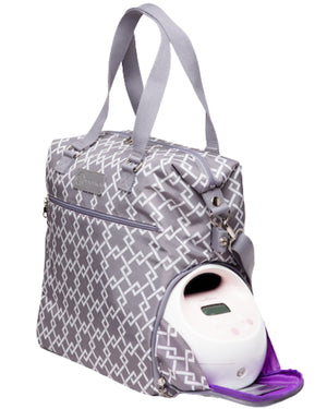 Sarah Wells Lizzy Breast Pump Tote – Lightweight, Easy-Clean Bag with Insulated Pocket, Laptop Sleeve & Side Storage – Fits Pumps & More