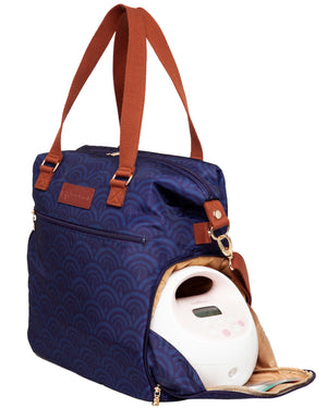 Sarah Wells Lizzy Breast Pump Tote – Lightweight, Easy-Clean Bag with Insulated Pocket, Laptop Sleeve & Side Storage – Fits Pumps & More