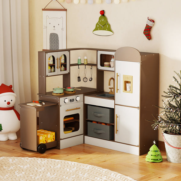 Corner Kitchen with Lights and Sounds for Kids Ages 3+ - Realistic