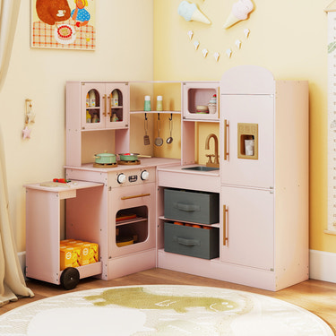 Corner Kitchen with Lights and Sounds for Kids Ages 3+ - Realistic