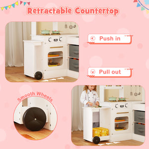 Corner Kitchen with Lights and Sounds for Kids Ages 3+ - Realistic