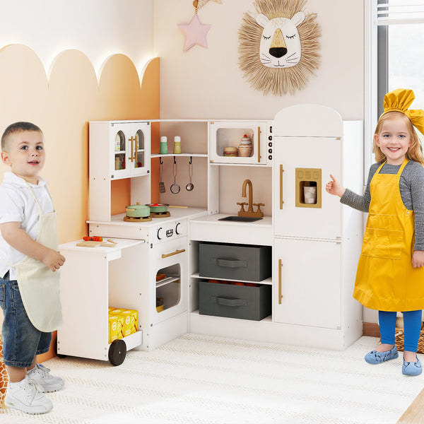 Corner Kitchen with Lights and Sounds for Kids Ages 3+ - Realistic