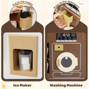 Corner Play Kitchen with Lights and Sounds for Ages 3+ - Realistic