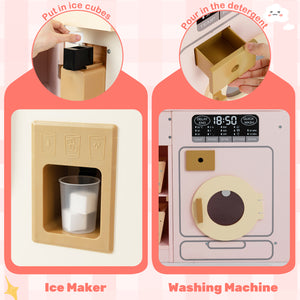 Corner Play Kitchen with Lights and Sounds for Ages 3+ - Realistic