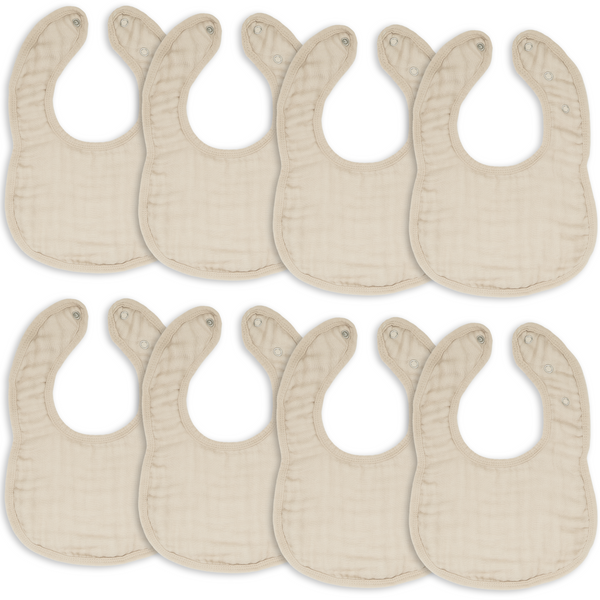 Muslin Bibs in Sand