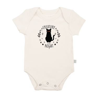 Graphic bodysuit "Creature of the Night" for babies, featuring a fun design, perfect for playful outfits.