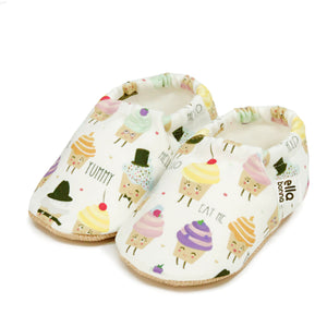 Ella Bonna Non-Slip Sole Muffin Patterned Baby Booties, Home Boot Slippers Nursery Shoes