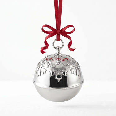 Krysaliis Silver-plate Holly Bell Ornament
