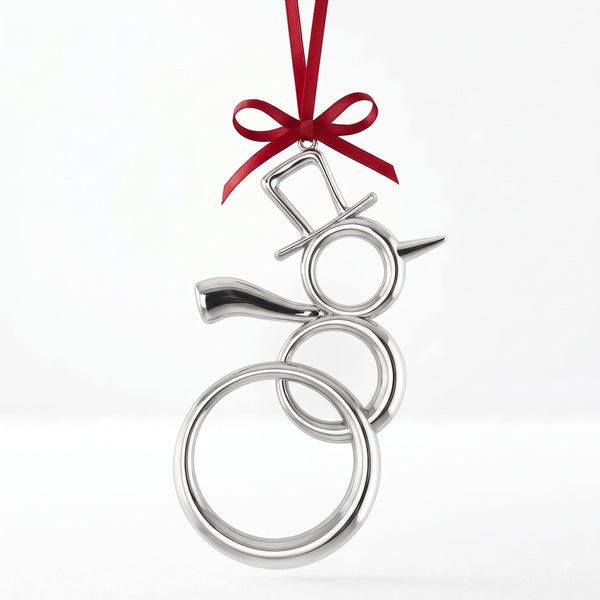 Sterling Silver Snowman Ornaments for Christmas by Krysaliis