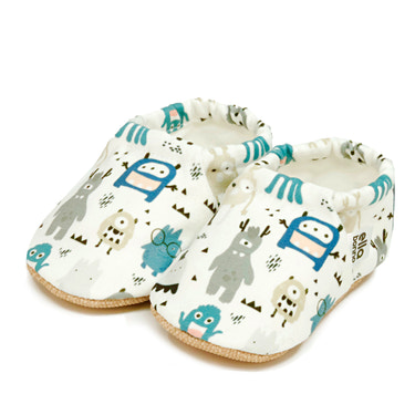 Ella Bonna Non-Slip Sole Cute Ghost Patterned Baby Booties, Home Boot Slippers Nursery Shoes