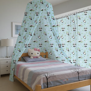 Cute Panda with Bamboo Tree Printed Canopy