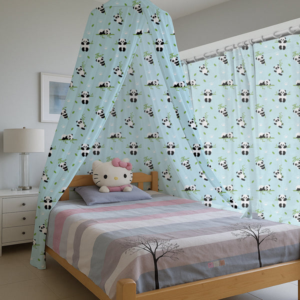 Cute Panda with Bamboo Tree Printed Canopy
