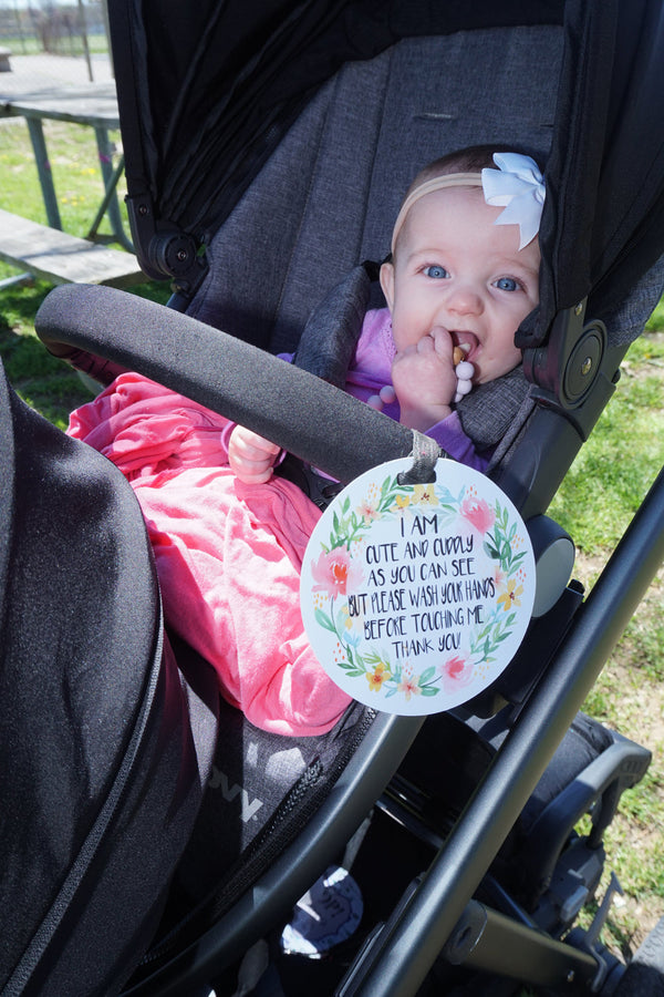 I Am Cute No Touching Newborn Baby Sign