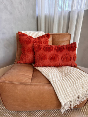 Dark Rust Pumpkin Pillow Cover