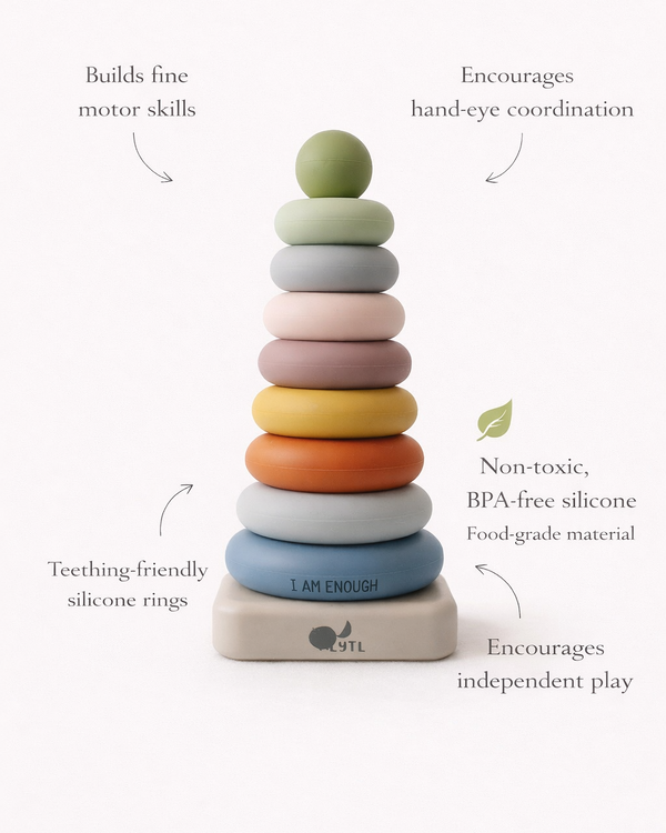 Silicone Ring Stacking Toy – 10pc| LYTL®️