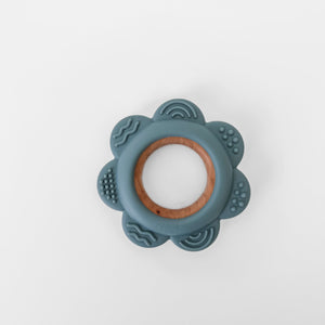 Garden Party Teether Collection - Silicone & Beechwood Flower