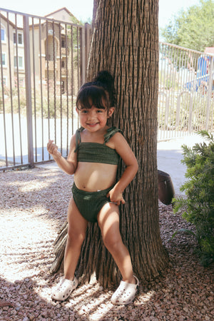 Girls Smocked Bikini Set