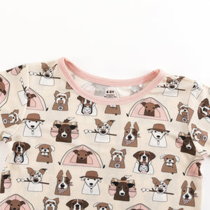 Camp Paws (Short Sleeve PJ) - Pink