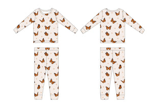 Baby Bedtime Flutter Set sleepsuit in soft fabric, angle view showcasing adorable design and comfort for peaceful sleep.