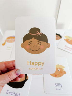 "Emotions Flashcards for babies, promoting early learning and sensory play, displayed at angle 11."