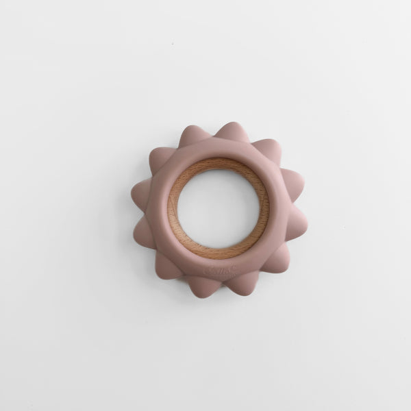 Garden Party Teether Collection - Silicone & Beechwood Sunshine