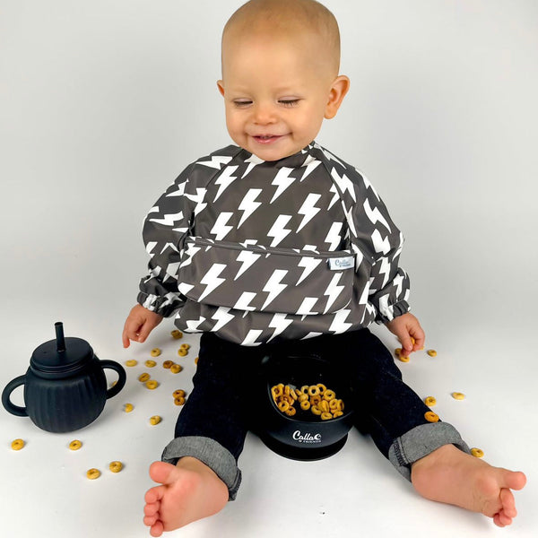 The Grayson Long Sleeve Bib - Lightning Bolts