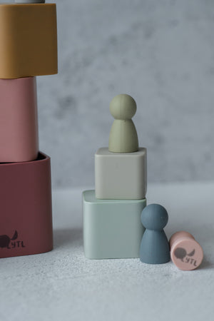 Mini Silicone Peg Dolls – Set of 6 | LYTL®️