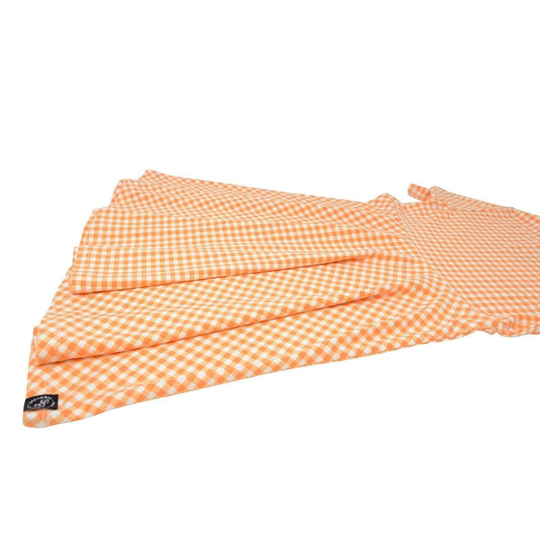 Swirly Girl Short Sleeve Dress - Gingham Orange