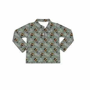 Max and Pippa | Toddler Football Polo Long Sleeve Shirt