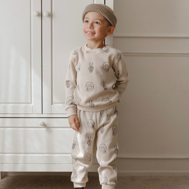 Skull Waffle Pants Set - MOOGCO Baby