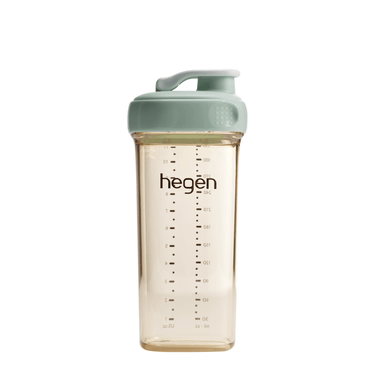 Hegen PCTO™ 330ml Green Drinking Bottle for babies 24 months+, made from durable PPSU material.