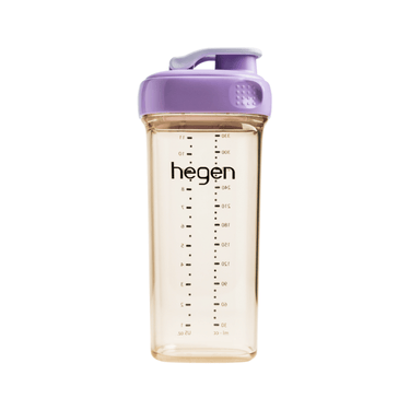 Hegen PCTO™ 330ml Purple Drinking Bottle for babies 24 months+, made from durable PPSU material.