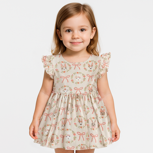 Bows & Bunnies (Twirl Dress)