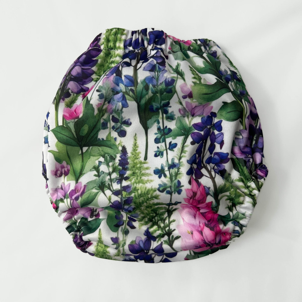 Wildling (newborn) Cloth Pocket Diaper - Lupine Blooms - MOOGCO Baby