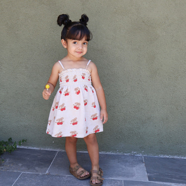 Printed Smocked Dress