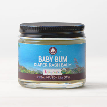 Baby Bum Diaper Rash Balm in a sleek container, perfect for soothing and protecting delicate baby skin.