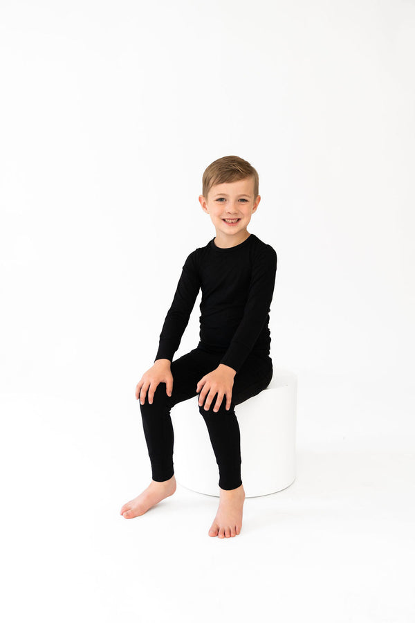 Allie Black Bamboo 2-Piece Long Sleeve Set